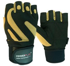 Перчатки для фитнеса и тяжелой атлетики PowerPlay 1064 F черно-коричневые S