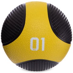 Мяч медицинский медбол Zelart Medicine Ball FI-2824-1 1кг (резина, d-30см, черный)
