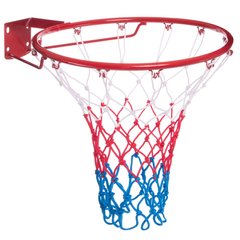Сітка баскетбольна Ігрова SP-Planeta UR SO-5250 (поліпропілен, d-3,5мм, білий-червоний-синій, компл. 1шт)