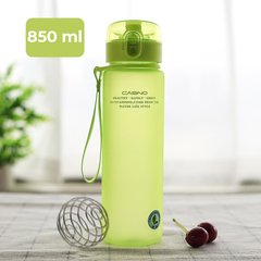 Бутылка для воды CASNO 850 мл KXN-1183 Зеленая + металлический венчик
