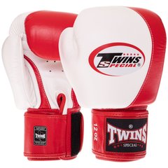 Боксерські рукавиці шкіряні TWINS BGVL 8 VELCRO 10-14 унцій кольори в асортименті