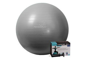М'яч для фітнесу PowerPlay 4001 65см Сірий + насос