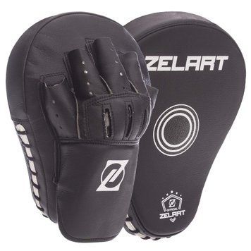 Лапа Вигнута для боксу та єдиноборств Zelart BO-1350 Чорний 25x19x4см 2шт