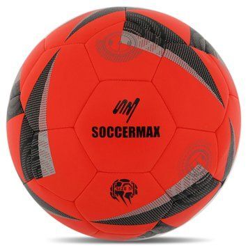 Мяч футбольный HYBRID SOCCERMAX FB-7992 Красный №5 PU