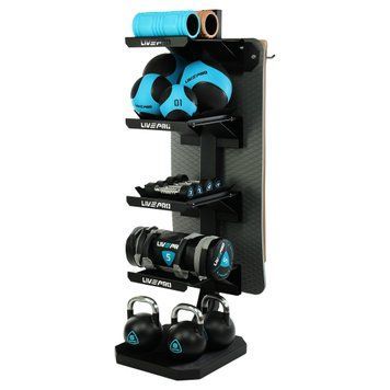 Стелаж модульний для інвентаря кросфіт STORAGE RACK LiveUp LP8875 розмір-55x60x180см чорний