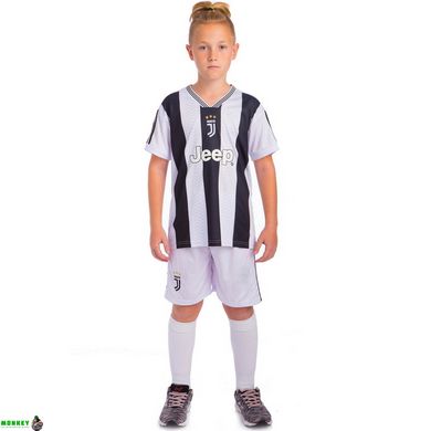 Форма футбольная детская с символикой футбольного клуба JUVENTUS домашняя 2020 SP-Sport CO-2957 рост 116-165 см белый-черный