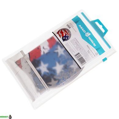 Шапочка для плавания MadWave USA M055303001W синий-красный