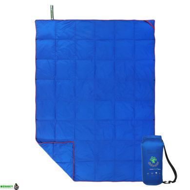 Ковдра туристична PUFFY DOWN BLANKET 4Monster C-BKR-178 Синій (Нейлон 820D380T, качиний пух, покриття W, R водонепроник., р-р 127x178см, t -20 до 0)