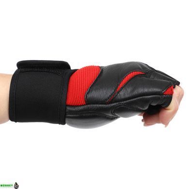 Перчатки для фитнеса и тяжелой атлетики HARD TOUCH FG-9532 Черный-синий S