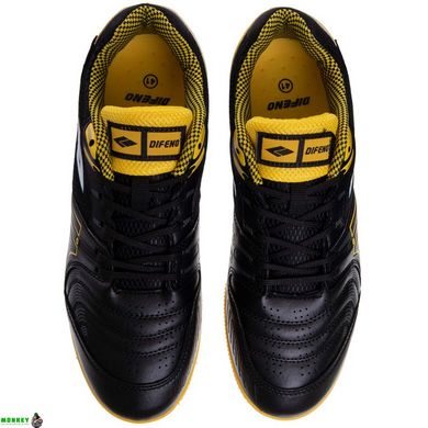 Взуття для футзалу чоловіче DIFENO A20601-3 розмір 40-45 чорний-жовтий-блакитний
