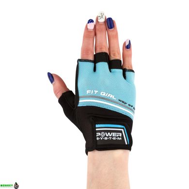 Перчатки для фитнеса и тяжелой атлетики Power System Fit Girl Evo PS-2920 Blue XS