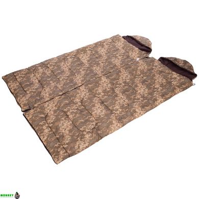 Спальный мешок одеяло с капюшоном левосторонний CHAMPION Турист SY-4733-L цвета в ассортименте