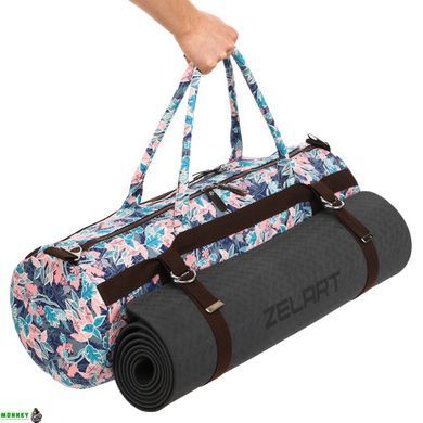 Сумка для йога коврика KINDFOLK Yoga bag SP-Sport FI-6969-5 розовый-голубой