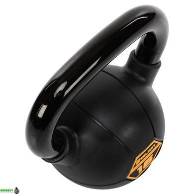 Гиря тренувальна цільна сталева з PVC покриттям Mdbuddy TA-5428-16 вага 16кг чорний