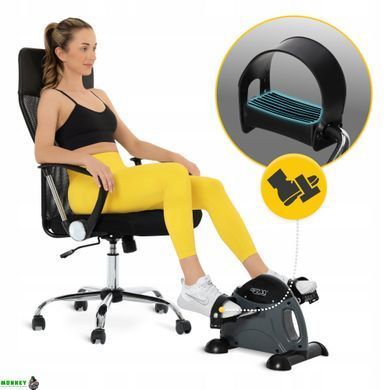 Мини велотренажер 4FIZJO Active 2 в 1 для рук и ног Grey/Black (P-5905973401708)