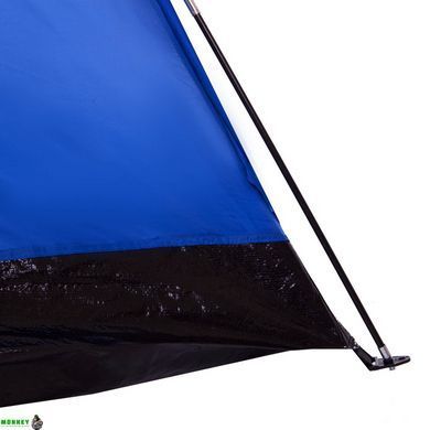 Палатка универсальная 5-ти местная ROYOKAMP WEEKEND SY-100205 (р-р 2,4x2,4x1,5см, один слой, верх-PL 170T, дно-PE 110g-m2, синий)
