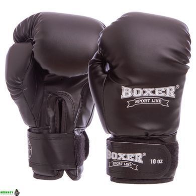 Рукавички боксерські BOXER Еліт 2022 червоний-чорний 10 унції