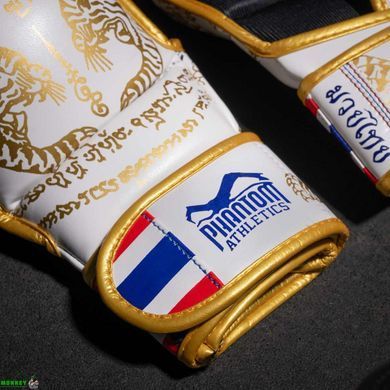 Перчатки для ММА Phantom Muay Thai White Gold L/XL (капа в подарок)