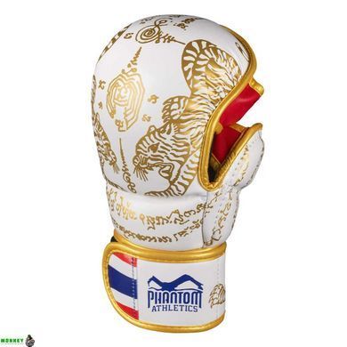 Перчатки для ММА Phantom Muay Thai White Gold L/XL (капа в подарок)