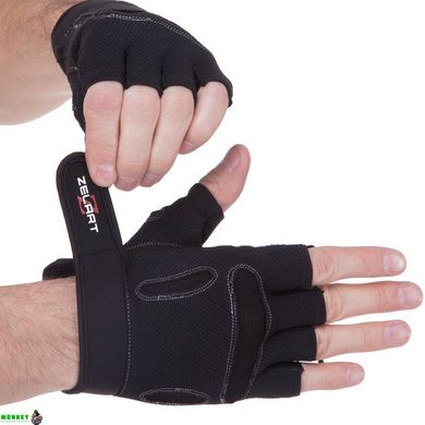 Перчатки для фитнеса и тяжелой атлетики Zelart SB-161577 S-XXL черный