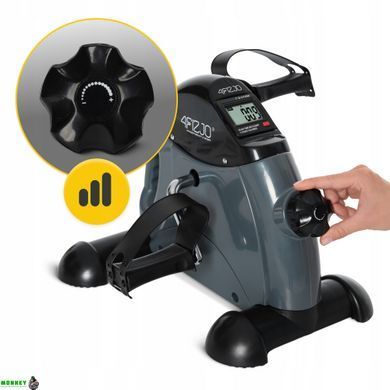 Мини велотренажер 4FIZJO Active 2 в 1 для рук и ног Grey/Black (P-5905973401708)