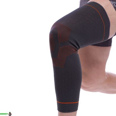 Бандаж эластичный удлинённый компрессионный на голень и колено Knee compression sleeve SIBOTE ST-948 S-XL 1шт