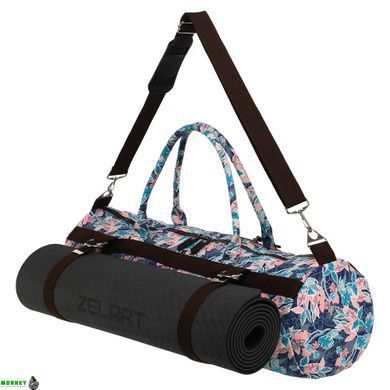 Сумка для йога коврика KINDFOLK Yoga bag SP-Sport FI-6969-5 розовый-голубой