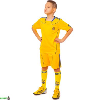 Комплект футбольної форми SP-Sport УКРАЇНА CO-1006-UKR-12Y-ETM1720 S-M (футболка, шорти, гетри) жовтий