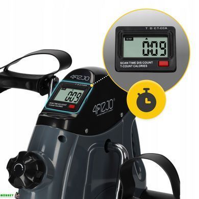 Мини велотренажер 4FIZJO Active 2 в 1 для рук и ног Grey/Black (P-5905973401708)