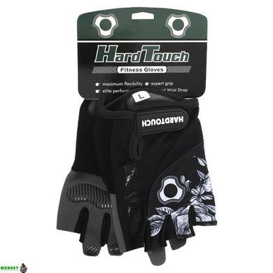Перчатки для фитнеса и тяжелой атлетики HARD TOUCH FG-9532 Черный-синий S