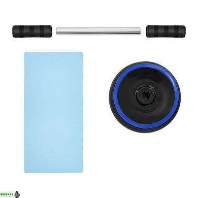 Ролик (гімнастичне колесо) для преса 4FIZJO Ab Wheel XL Black/Blue (P-5907739314437)