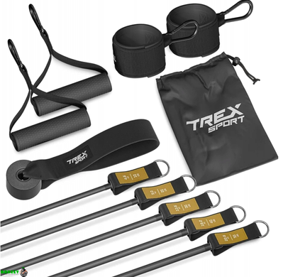 Набор резинок с эспандерами Trex Sport TX-050TS черный