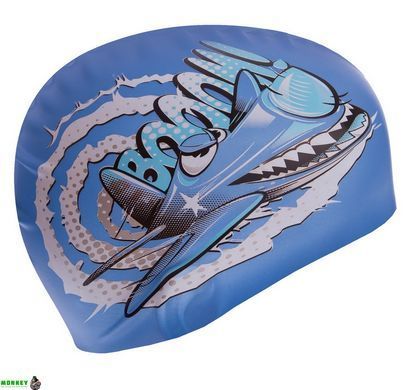 Шапочка для плавання дитяча MadWave CRAZY FLY M057807000W блакитний