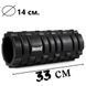 Массажный ролик (роллер) PowerPlay 4025 Massage Roller Черный (33x14см.)