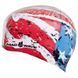 Шапочка для плавания MadWave USA M055303001W синий-красный