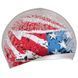 Шапочка для плавания MadWave USA M055303001W синий-красный