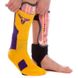 Щитки футбольные с защитой лодыжки MANCHESTER SP-Sport FB-5090-M M розовый-желтый