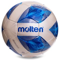 Мяч футбольный №5 PU MOLTEN F5A3200 (5 сл., сшит вручную, синий)