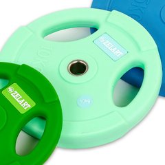 Блины (диски) полиуретановые Zelart TA-5336-50-10 50мм 10кг мятный