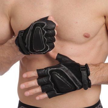 Перчатки спортивные для зала кожаные SPORT WorkOut SP-Sport BC-161 L размер черный