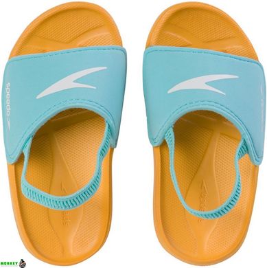 Шлепанцы Speedo LEARN TO SWIM SLIDE IU голубой, оранжевый Дет 25,5