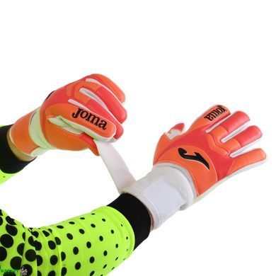 Перчатки вратарские юниорские Joma HUNTER 400909-042 (PVC, PL, р-р 4-8, к400909-042 Коралловый-белый 7)