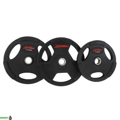 Диски для штанги обгумовані LIFE FITNESS SC-80154B-15 51мм 15кг чорний