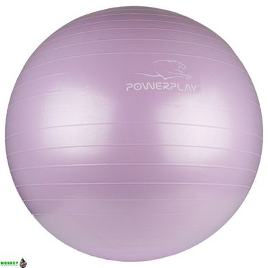 Мяч для фитнеса PowerPlay 4001 65см Лиловый + насос