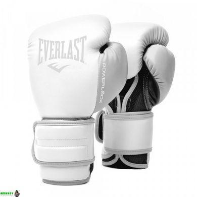 Боксерские перчатки Everlast POWERLOCK BOXING GLOVES белый Уни 10 унций