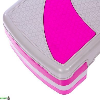 Степ-платформа SP-Sport FI-1578 79x29x10-20см сFI-1578 Серый-розовый