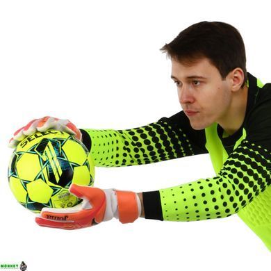 Перчатки вратарские юниорские Joma HUNTER 400909-042 (PVC, PL, р-р 4-8, к400909-042 Коралловый-белый 7)