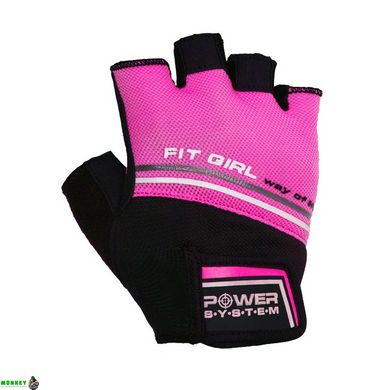 Рукавички для фітнесу і важкої атлетики Power System Fit Girl Evo PS-2920 Pink XS