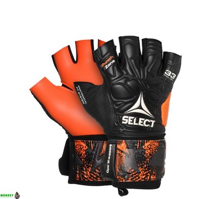 Перчатки вратарские Select GOALKEEPER GLOVES FUTSAL LIGA 33 черный, оранжевый Уни 10 (20см)