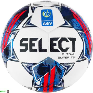 М'яч футзальний Select FUTSAL SUPER TB v22 АФУ біло-чевоний, синій Уні 4